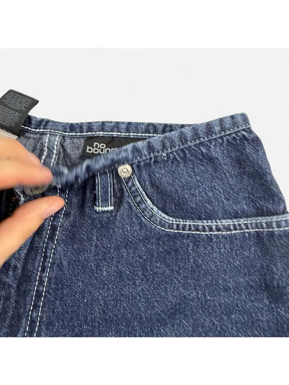 Vintage No Boundaries dark wash denim shorts